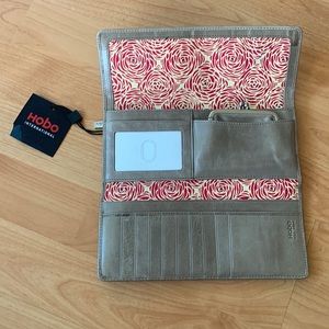 HOBO Tan and Red Wallet